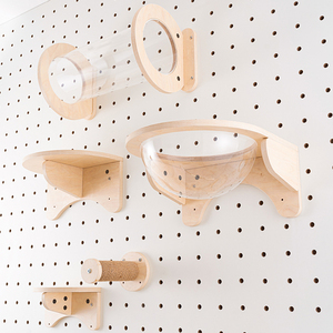 Iwood - Rascador de Pared para Gatos, de Madera, para Montar en la Pared, sin Necesidad de Taladrar, para Uso Doméstico, Tamaño Mediano, Accesorios para Rascador de Gatos - Product Image 3