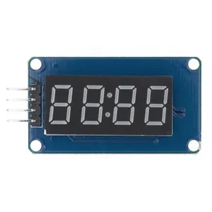 Tm1637 4 bits digital display led, módulo 7 segmentos tela 0.36 polegada relógio vermelho anodo tubo quatro serial driver lcd placa driver