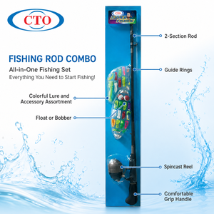 Ensemble <span class=keywords><strong>de</strong></span> pêche portable CTO 1,65 m 2 sec : Canne Spincast et Boîte à Pêche pour la Pêche en Voyage - Product Image 3