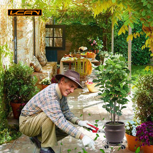 Grand support de plante en métal avec <span class=keywords><strong>roues</strong></span> verrouillables Protecteur de sol <span class=keywords><strong>Roues</strong></span> roulantes en caoutchouc Supports pour plantes Rouleaux pour plantes Support pour pots - Product Image 4