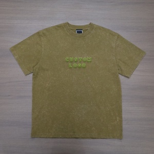 Camiseta de Hombre con Diseño de Moda Lavado Ácido 2026, Logotipo Estampado, 100% Algodón, Corte Holgado, para Verano - Product Image 4