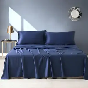 Luxury Babmboo Viscose Bed Sheet Set 300TC Cooling Comforter Set