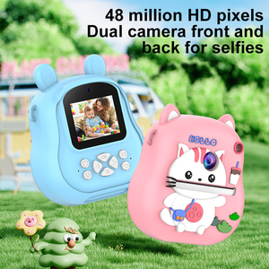 K8 Trẻ Em Ngay Lập Tức In Máy Ảnh Ảnh Tự Sướng Nhiệt In Máy Ảnh 2 'Màn Hình Ống Kính Kép 1080P Trẻ Em In Máy Ảnh Giáng Sinh Quà Tặng Sinh Nhật - Product Image 5