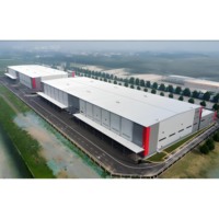 Entrepôt logistique en acier pour énergies renouvelables - Bâtiment préfabriqué écologique moderne pour le stockage d'équipements d'énergie nouvelle, parc industriel, atelier, ferme