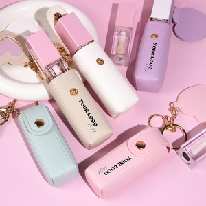 Huile à lèvres longue durée qui change de couleur, étiquette privée, avec étui en cuir, porte-clés, <span class=keywords><strong>gloss</strong></span> hydratant végétalien brillant – Vente en gros - Product Image 1