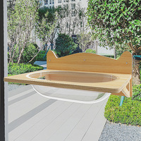 Lit pour chat en bois massif écologique Capsule spatiale transparente conception fenêtre ventouses non perforées nid universel suspendu