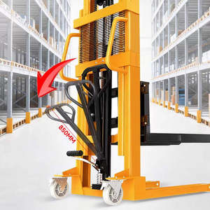 <span class=keywords><strong>Chariot</strong></span> à palettes manuel hydraulique HELI 1000 kg 2 tonnes avec fourches rétractables, transpalette manuel, gerbeur d'entrepôt - Product Image 3