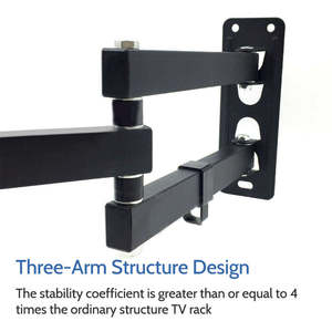 Support mural <span class=keywords><strong>TV</strong></span> pivotant à <span class=keywords><strong>180</strong></span> ° pour écran de 17 à 42 pouces, charge de 30kg, inclinaison de 10 °, prix d'usine en acier laminé à froid X200 - Product Image 4