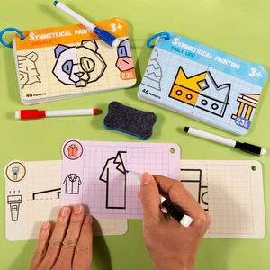 Juguetes de Entrenamiento de Pensamiento y Concentración para Niños, Cuaderno de Dibujo con Guía Borrable para Pintar de Forma Simétrica y Practicar el Control del Lápiz - Product Image 2