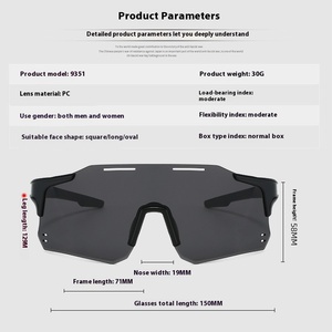 Nuevo fotocromático ciclismo marco de una pieza gafas de sol UV400 bicicleta protección ocular gafas bicicleta de carretera gafas deportivas gafas de sol - Product Image 3