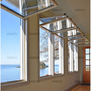 Ventanas plegables verticales de aluminio ajustables con rotura térmica de ventana colgada superior negra de doble acristalamiento estándar de alta calidad - Product Image 2