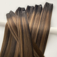 Cheveux humains 100% Remy de haute qualité, très demandés # Extensions de cheveux Mukden Super Double Drawn, couleur Balayage