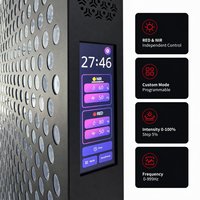 Panneau de luminothérapie infrarouge proche à lumière rouge pour tout le corps avec support à roulettes, 600 LED, pour usage domestique et soins aux personnes âgées