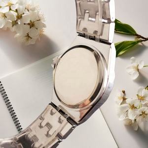 Reloj de cuarzo de acero inoxidable para hombre, caja de aleación de 40 mm, correa de cocodrilo, esfera de cristal - Product Image 6