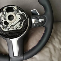 Volant de voiture en cuir véritable rond en daim pour BMW M3 M4 F80 F82 E90 E91 E60 X5 F15 X6 F16 F10 F30 F32 F36 F60