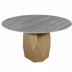 Nuevo diseñador de lujo formas de diseño único soporte dorado con mármol negro grande moderno elegante consola mesa de centro - Product Image 1