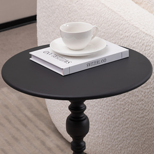 Vintage Metal Round Side Table 2P End Table For <b>Sofa</b> Bedside Nightstand Accent Decorative <b>Small</b> Space - Product Image 4