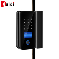 Cerradura Inteligente para Puerta de Vidrio sin Marco, Compatible con Huella Dactilar, Aplicación, Tarjeta, Desbloqueo con WiFi y Funciones en la Nube para un Desbloqueo Rápido