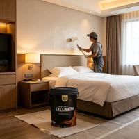 Peinture murale intérieure acrylique Validea à faible teneur en COV, lavable, haute couvrance, finition mate pour chambre, salon, hôtel, bureau, décoration intérieure