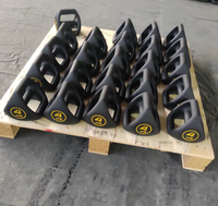 Kettlebell triangulaire multi-prise en fonte de style américain pour la musculation à domicile