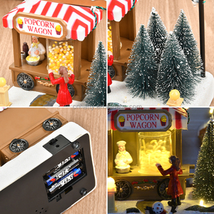 Vi cảnh quan phát quang tuyết nhà mới trang trí Giáng sinh nhựa giáng sinh ngôi nhà nhỏ quà tặng giáng sinh - Product Image 6