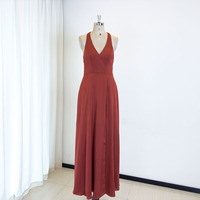 TEENYEE robes de soirée de luxe personnalisées robes de soirée formelles pour femmes robe de demoiselle d'honneur orange brûlé en satin