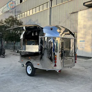 Chariot de restauration mobile en acier inoxydable Canche, kiosque de rue, remorque à hot-dogs - Product Image 1