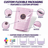 Sachet Doypack refermable finition mate avec barrière en aluminium pour friandises pour chats sans céréales, recette poulet, emballage de vente au détail pour aliments pour animaux de compagnie