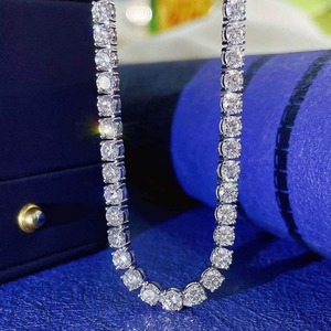 Collar de cadena cubana con diamantes de moissanita fabricados en India para fiestas y moda urbana, disponible en grandes cantidades. - Product Image 4