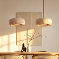 Lampe suspendue en résine créative nordique, style minimaliste Wabi-Sabi, luminaire suspendu pour salon, chevet, restaurant, décoration intérieure