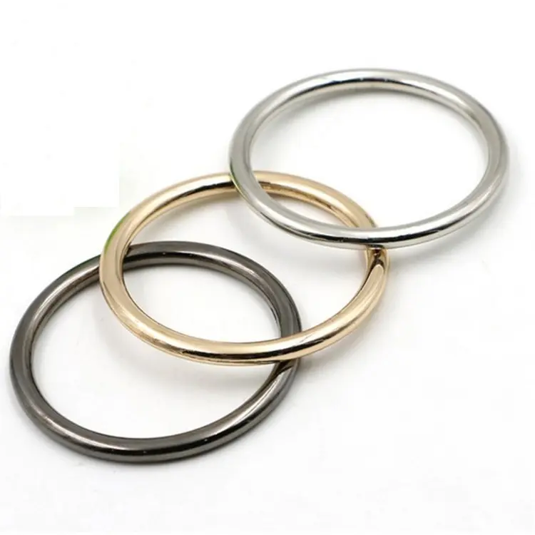 Metal O-Ring Bag Decoration Accessories Zinc Alloy Solid Seamless O-Ring Shoulder Belt Adjustment Circle