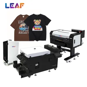 LEAF Digital Desktop Printer DTF A3 33cm DTF T-shirt mesin cetak i1600 DTF Printer dengan pengocok bubuk pengering