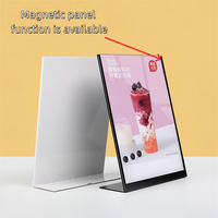 Support de menu en métal en forme de L, résistant aux chocs, pour affichage de prix, porte-menu de table