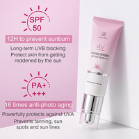 Crème Solaire Hydratante Végétalienne SPF50 PA+++ Large Spectre 50g/1.76oz Protection UVA UVB Éclaircissante Hydratante Tous Types de Peau