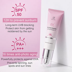 Vegan SPF50 PA + + + 50g/1.76oz geniş spektrumlu nemlendirici güneş kremi UVA UVB koruma parlatıcı nemlendirici tüm cilt tipleri - Product Image 4