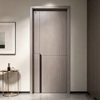 Porte coulissante simple en bois composite massif insonorisée pour chambre à coucher, ouverture et fermeture manuelle, design minimaliste pour hôpital et appartement