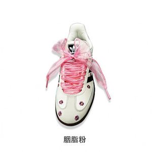 Cordones planos de 4 cm con diseño de cola de pez, estilo lindo, cinta ondulada superpuesta, lazo de flor para el pelo, lazo para pastel para zapatos de princesa, hechos de poliéster - Product Image 3