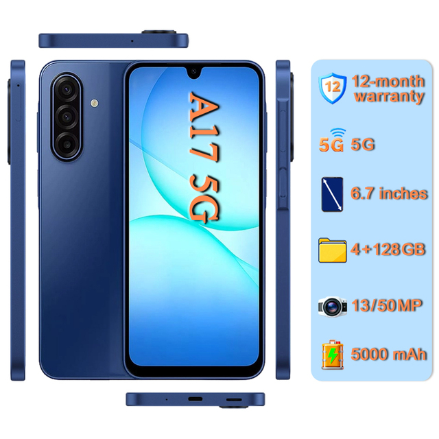 Wholesale High Quality Original Mobile Phones A17 128GB [50MP Camera] [Dual SIM] Unlocked 5G Smartphone SM-A176 A+ Quality
