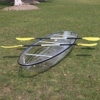 Fabricants de canoës transparents Ocean Custom pour 2 personnes, en plastique, pour voyager, avec siège intégré, kayak transparent à vendre