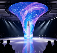 Écran LED vidéo flexible en forme d'arbre pour intérieur, P1.86, écran incurvé créatif pour centre commercial, hall d'accueil, salle d'exposition