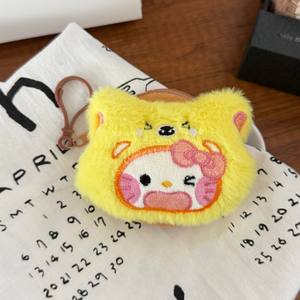 Sac à dos carré en peluche Curry Color Bear Kt Cat, porte-<span class=keywords><strong>monnaie</strong></span>, porte-cartes portable, mini sac, rembourrage en coton PP, unisexe, Noël - Product Image 3