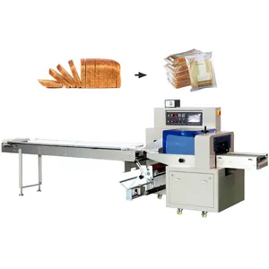 Factory Price can add Servo Wafer Chocolate Pillow Packing Machine Bread Packing Machine for hot sale