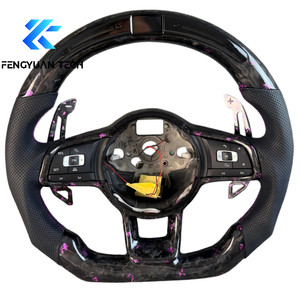 Volant de voiture personnalisé en fibre de carbone forgée avec LED pour VW Golf 7 7.5 Mk7 Mk8 GTI GTD Polo 7 8 Jetta <span class=keywords><strong>CC</strong></span> <span class=keywords><strong>Volkswagen</strong></span> - Product Image 3