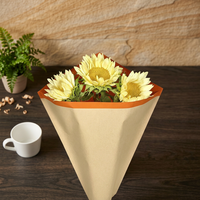 Manchons en papier kraft biodégradable pour l'emballage de fleurs fraîches et la décoration intérieure, origine Hubei