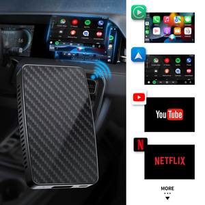 Adaptador Inalámbrico CarPlay CA400-B Compatible con <span class=keywords><strong>YouTube</strong></span> y Netflix, Proyección de Pantalla con Cable a Inalámbrica, Caja Android Auto para Automóvil - Product Image 1