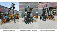 Mesin Cummins 7 Ton 75KW Baru Pompa Shantui Loader Roda Kompak Kecil Mesin Backhoe Loader Diesel Tugas Berat