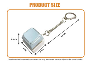Món quà giáng sinh 3D Keycap Thần Tài Keychain, giảm căng thẳng Đồ chơi cho bàn phím cơ khí, giải nén Móc chìa khóa - Product Image 5