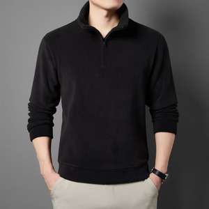 कस्टम पुरुषों की शरद ऋतु तिमाही-ज़िप स्टैंड-कॉलर स्वेटशर्ट एल। - Product Image 6
