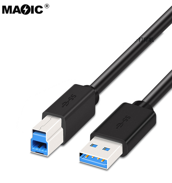 1.8m Black Color USB 3.0 a Male to B Male AM to BM Printer Cable