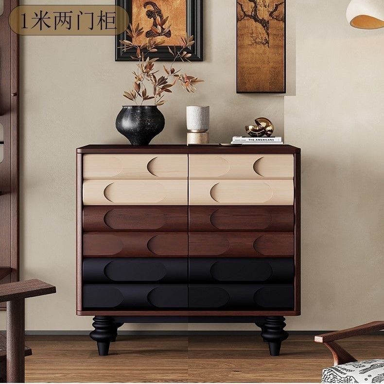 Armoire à deux portes color block de 1 mètre